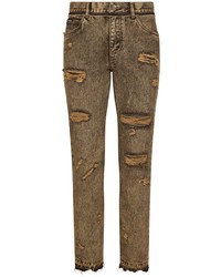 Jeans strappati marroni di Dolce & Gabbana