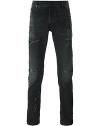 Jeans strappati neri di Marcelo Burlon County of Milan