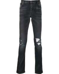 Jeans strappati neri di Unravel Project