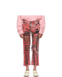 Jeans strappati rosa di Gucci