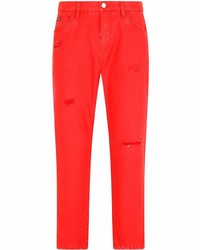 Jeans strappati rossi di Dolce & Gabbana