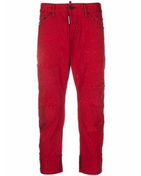 Jeans strappati rossi di DSQUARED2