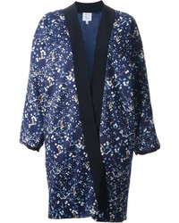 Kimono a fiori blu scuro di Façonnable