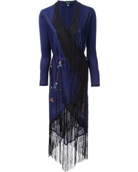 Kimono a fiori blu scuro di Jean Paul Gaultier