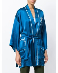Kimono a fiori blu di Forte Forte
