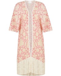 Kimono bianco e rosa