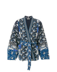 Kimono stampato blu scuro di Ulla Johnson