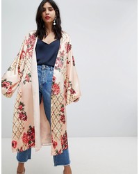 Kimono stampato marrone chiaro di ASOS DESIGN
