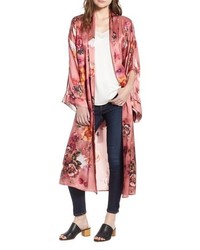 Kimono stampato rosa