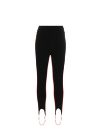 Leggings di lana a righe verticali neri di Calvin Klein 205W39nyc