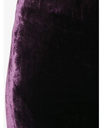 Leggings di velluto melanzana scuro di Jean Paul Gaultier Vintage