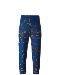 Leggings stampati blu scuro di Hermès Vintage
