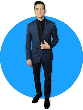 Camicia elegante blu scuro di Caruso