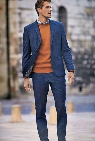 Come indossare e abbinare un abito con una camicia elegante per un uomo di 30 anni in autunno 2024: Prova ad abbinare un abito con una camicia elegante come un vero gentiluomo. Questo, ovviamente, è il look fantastico per questo autunno.