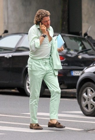 Camicia a maniche lunghe verde menta di AMI Alexandre Mattiussi