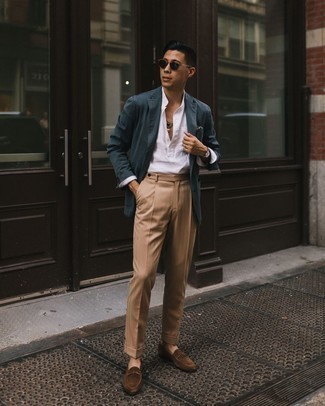 Pantaloni eleganti marrone chiaro di Gucci