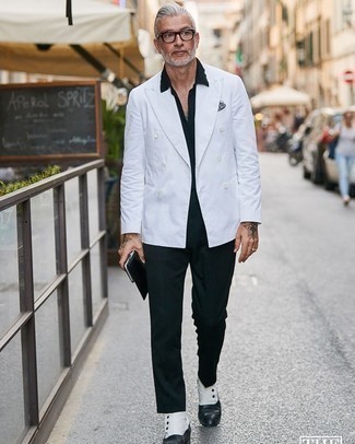 Camicia a maniche corte blu scuro di Giorgio Armani