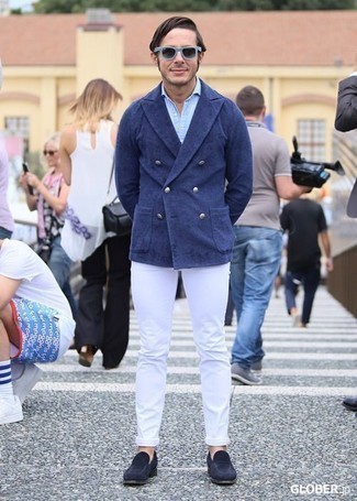 Camicia a maniche lunghe azzurra di Giorgio Armani