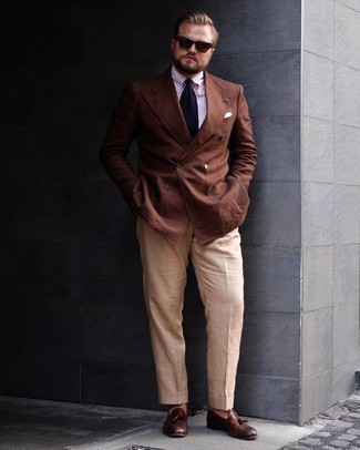 Pantaloni eleganti beige di Brunello Cucinelli