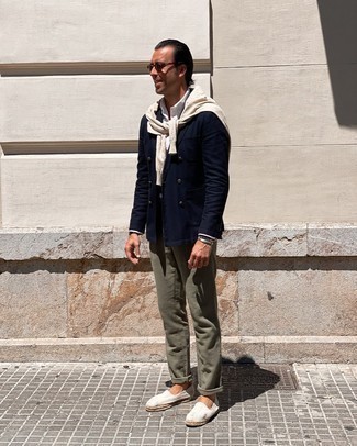 Maglione girocollo beige di AMI Alexandre Mattiussi