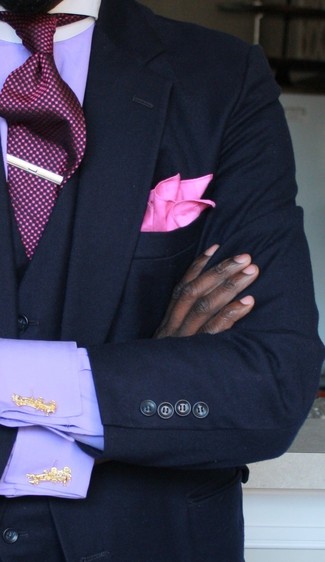 Fazzoletto da taschino di seta rosa di Lanvin