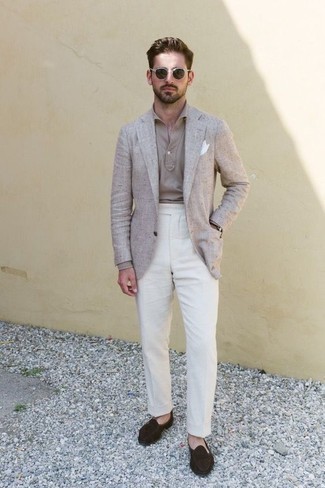 Pantaloni eleganti di lino bianchi di Orlebar Brown