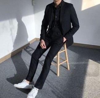 Camicia a maniche lunghe nera di Polo Ralph Lauren
