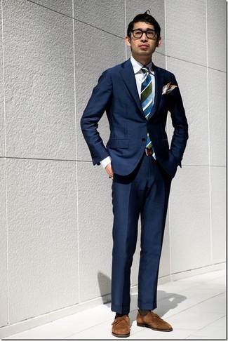 Cravatta a righe verticali blu di Polo Ralph Lauren