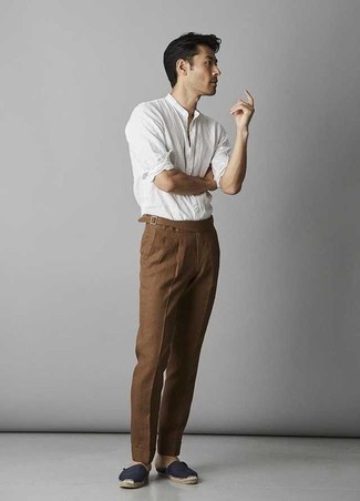 Pantaloni eleganti marroni di Dries Van Noten