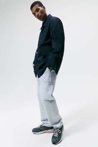 Camicia a maniche lunghe blu scuro di Jil Sander