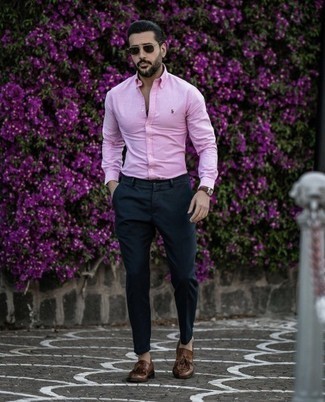 Camicia a maniche lunghe rosa di Barena