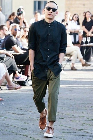 Camicia a maniche lunghe nera di Vivienne Westwood