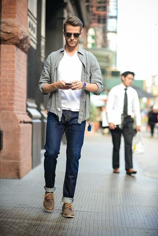 Camicia a maniche lunghe grigia di Calvin Klein 205W39nyc