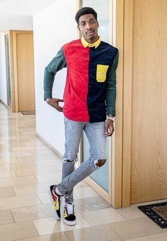 Camicia a maniche lunghe multicolore di JW Anderson