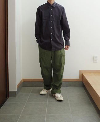 Camicia a maniche lunghe marrone scuro di Feng Chen Wang