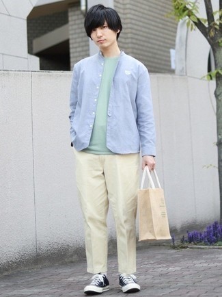 Camicia a maniche lunghe azzurra di Kenzo