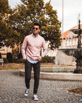 T-shirt manica lunga rosa di Boris Bidjan Saberi