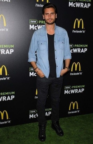Camicia di jeans azzurra di Lee