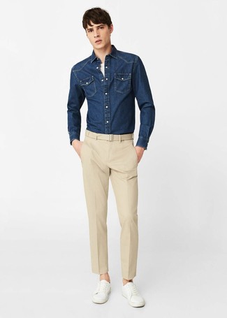 Camicia di jeans blu scuro di Maison Margiela