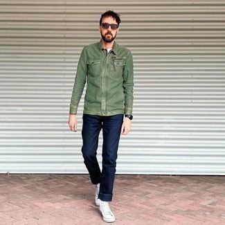 Camicia di jeans verde oliva di Asos