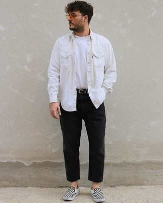 Camicia di jeans bianca di Dr. Denim