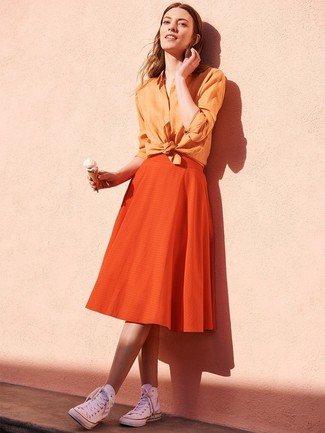 Camicia elegante arancione di Gucci