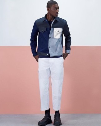 Pantaloni cargo bianchi di Dries Van Noten