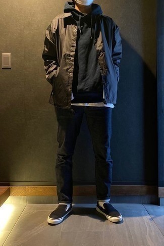 Camicia giacca in nylon nera di Givenchy