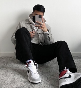 Sneakers alte in pelle grigie di Axel Arigato