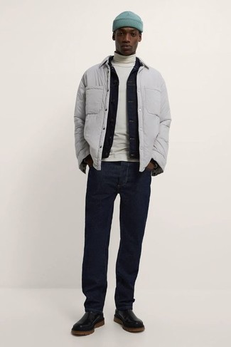 Camicia giacca in nylon grigia di Essentials