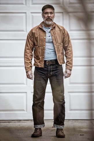 Camicia giacca marrone di Henrik Vibskov