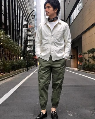 Camicia giacca bianca di Jil Sander