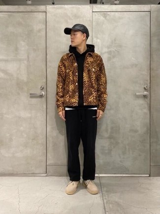 Camicia giacca leopardata marrone di R13