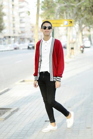 Cardigan rosso di Charles Kirk Coolflow